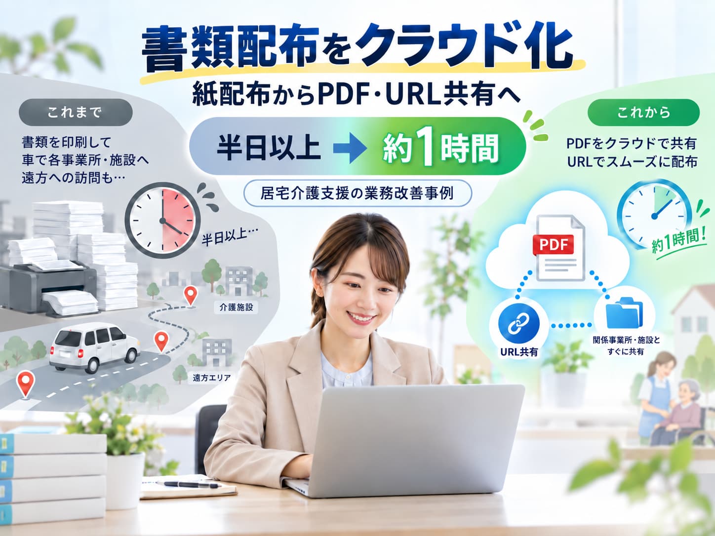 書類配布をクラウド化